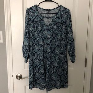 American Eagle Blue Paisley Printed Dress